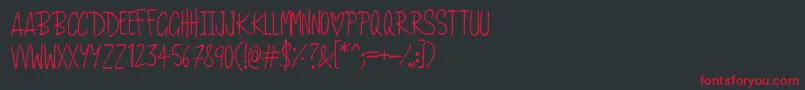 LoveAndRomance Font – Red Fonts on Black Background