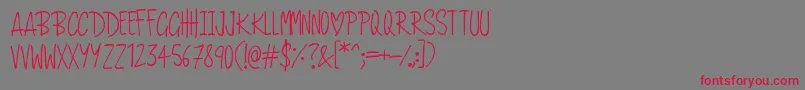 LoveAndRomance-Schriftart – Rote Schriften auf grauem Hintergrund