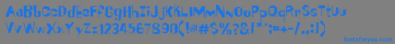 Więcej informacji o czcionce Brickhouse Czcionka Brickhouse – niebieskie czcionki na szarym tle