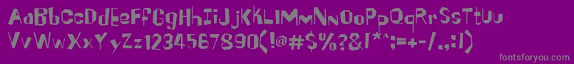 Brickhouse Font – Gray Fonts on Purple Background