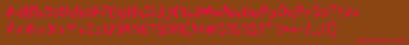 Brickhouse Font – Red Fonts on Brown Background