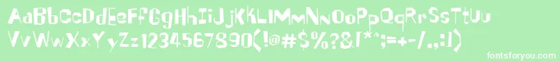 Brickhouse Font – White Fonts on Green Background