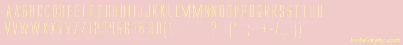 Alien ffy Font – Yellow Fonts on Pink Background