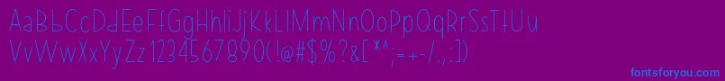 Mixlean-fontti – siniset fontit violetilla taustalla