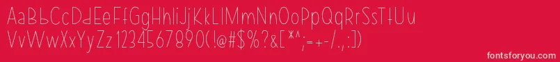 Mixlean Font – Pink Fonts on Red Background