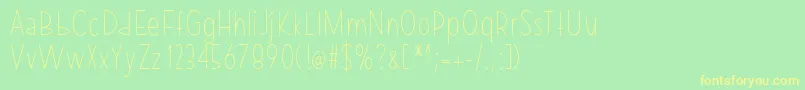 Mixlean Font – Yellow Fonts on Green Background