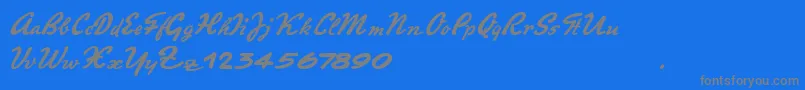 フォントPromotionScript – 青い背景に灰色の文字