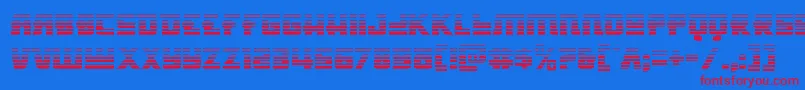 Hongkonghustlegrad Font – Red Fonts on Blue Background