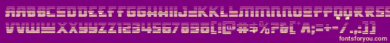 Hongkonghustlegrad Font – Yellow Fonts on Purple Background