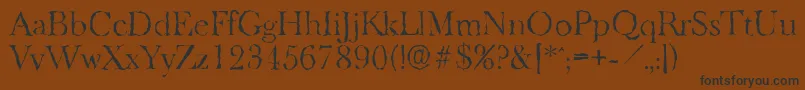 Подробнее о шрифте BaskeroldrandomLightRegular Шрифт BaskeroldrandomLightRegular – чёрные шрифты на коричневом фоне