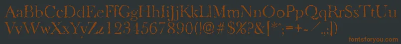 BaskeroldrandomLightRegular Font – Brown Fonts on Black Background