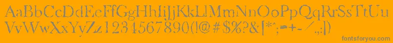 fuente BaskeroldrandomLightRegular – Fuentes Grises Sobre Fondo Naranja