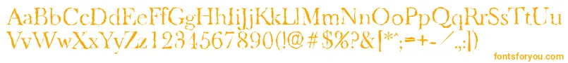 Czcionka BaskeroldrandomLightRegular – pomarańczowe czcionki na białym tle