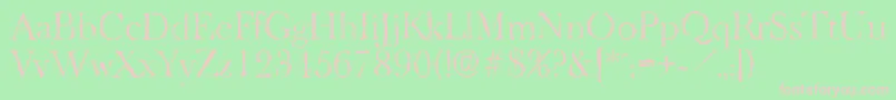 BaskeroldrandomLightRegular Font – Pink Fonts on Green Background