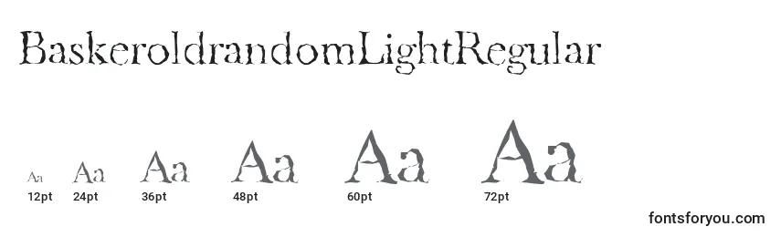 Размеры шрифта BaskeroldrandomLightRegular