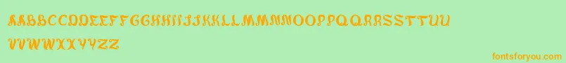 ArmyOfMe Font – Orange Fonts on Green Background