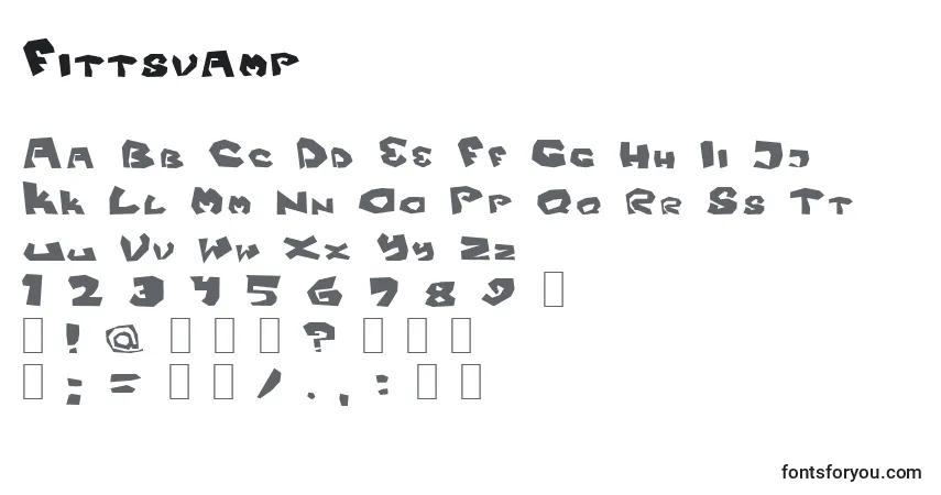 Schriftart Fittsvamp – Alphabet, Zahlen, spezielle Symbole