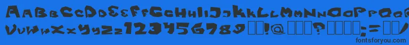 Шрифт Fittsvamp – чёрные шрифты на синем фоне