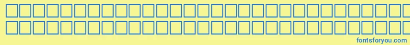 フォントEmitRegular – 青い文字が黄色の背景にあります。