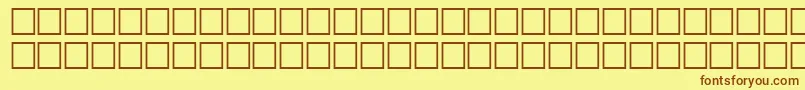 EmitRegular-Schriftart – Braune Schriften auf gelbem Hintergrund