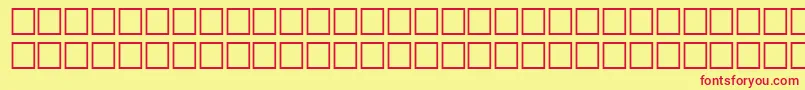Czcionka EmitRegular – czerwone czcionki na żółtym tle