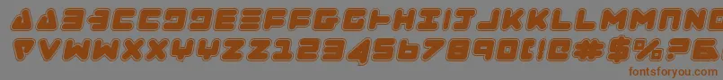 ZealotCollegeItalic-Schriftart – Braune Schriften auf grauem Hintergrund