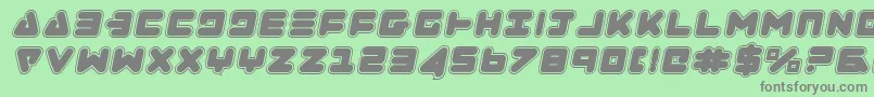 ZealotCollegeItalic Font – Gray Fonts on Green Background