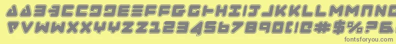 ZealotCollegeItalic Font – Gray Fonts on Yellow Background