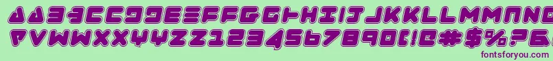 ZealotCollegeItalic Font – Purple Fonts on Green Background