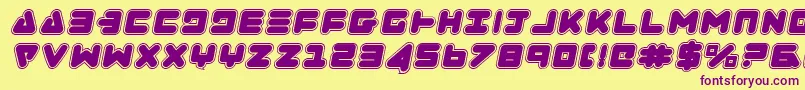 ZealotCollegeItalic Font – Purple Fonts on Yellow Background