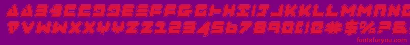 Шрифт ZealotCollegeItalic – красные шрифты на фиолетовом фоне