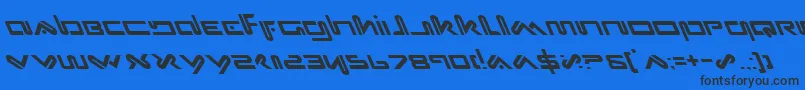フォントXephl – 黒い文字の青い背景