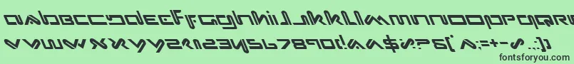 フォントXephl – 緑の背景に黒い文字