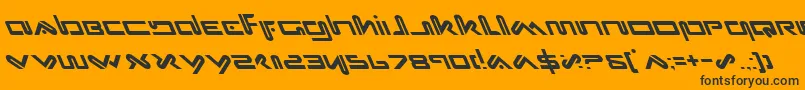 フォントXephl – 黒い文字のオレンジの背景