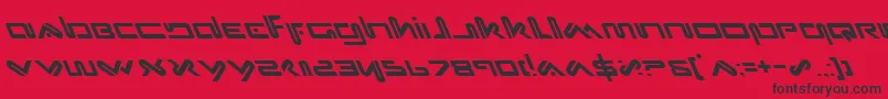 フォントXephl – 赤い背景に黒い文字