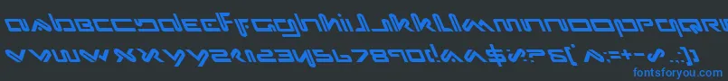 Шрифт Xephl – синие шрифты на чёрном фоне