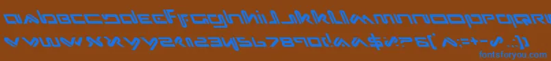 Шрифт Xephl – синие шрифты на коричневом фоне