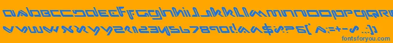 フォントXephl – オレンジの背景に青い文字