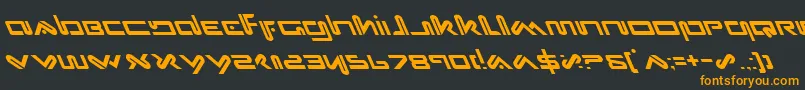 フォントXephl – 黒い背景にオレンジの文字