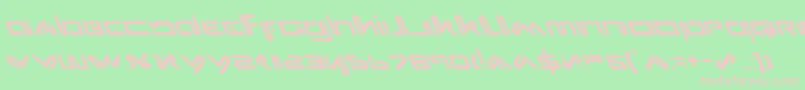 フォントXephl – 緑の背景にピンクのフォント