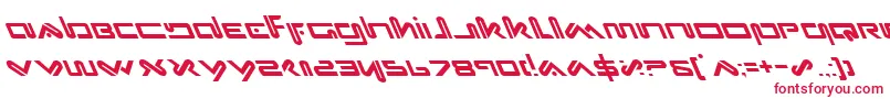 フォントXephl – 白い背景に赤い文字