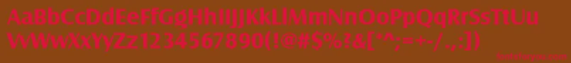 CastletBold Font – Red Fonts on Brown Background
