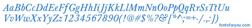 HoundsItalic-fontti – siniset fontit valkoisella taustalla