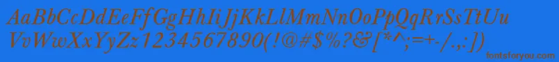 HoundsItalic Font – Brown Fonts on Blue Background