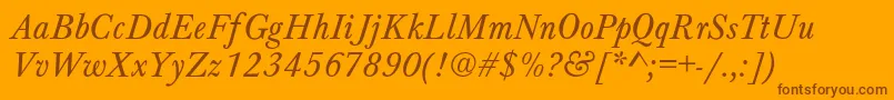 HoundsItalic Font – Brown Fonts on Orange Background