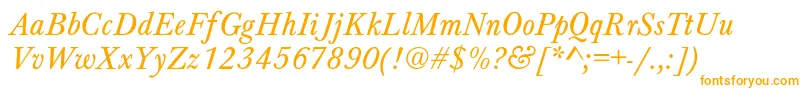 HoundsItalic-fontti – oranssit fontit valkoisella taustalla