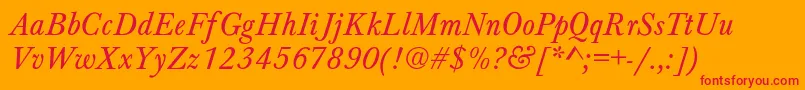 HoundsItalic Font – Red Fonts on Orange Background