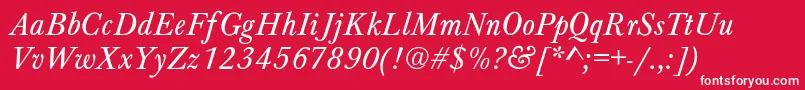 HoundsItalic Font – White Fonts on Red Background