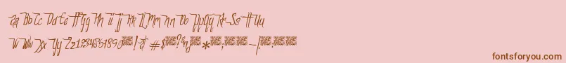 Forestlakes Font – Brown Fonts on Pink Background