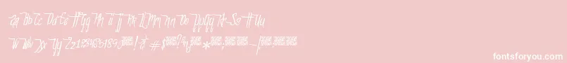 Forestlakes-Schriftart – Weiße Schriften auf rosa Hintergrund